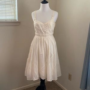 White Cotton Sundress by Maeve for Anthropologie Size 2